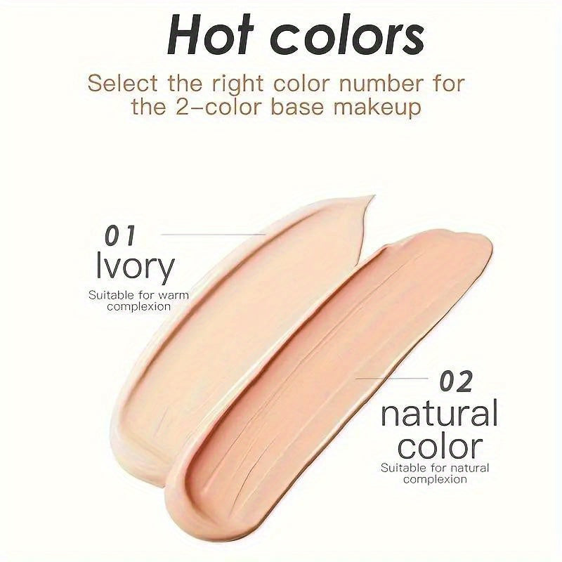 Mushroom Head Air Cushion CC Cream, Moisturizing Foundation, Face Concealer With Brightening Effects, Waterproof Long-Lasting Makeup, Even Coverage With Fine Holes Dispenser