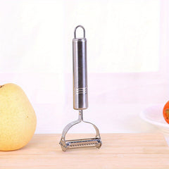 1pc, 2 In 1 Stainless Steel Vegetable Peeler, Julienne Cutter, Slicer, Shredder, Scraper, Fruit, Potatoes, Carrot, Cucumber, Kitchen, Home Staple, Housewarming Gift