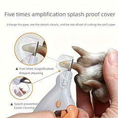 Easy-Grip Led Pet Nail Clipper For Dogs & Cats - Safe Paw Grooming Tool, Non-Rechargeable Battery Dog Nail Clippers Dog Clippers For Grooming