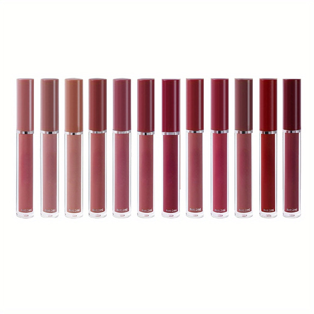 6pcs/set Of Long-Lasting Matte Lip Gloss, Gift Box Included, Non-Stick, Transfer-proof, Water-resistant Liquid Lipstick, Assorted Colors, 24-Hour Wear Beauty Lip Makeup, Ideal Gifts For Women