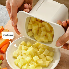 Manual Vegetable Chopper 1 Pack - Durable Plastic Fruit & Veggie Dicer for Hotel/Commercial Use - Ideal for Potatoes, Onions, Carrots - No Electricity Needed