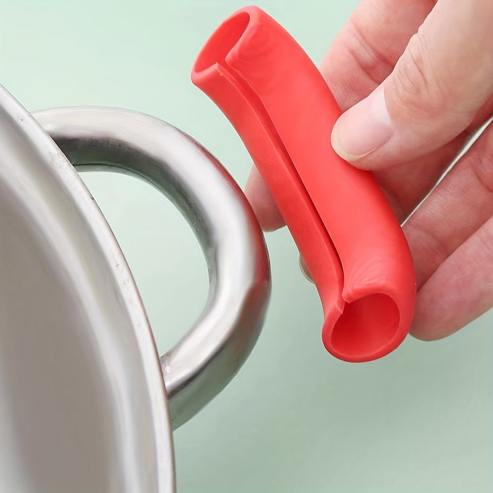 2pcs Plastic Pot Handle Covers - Heat-Resistant, Anti-Scalding, Non-Slip Grip for Safe Cooking