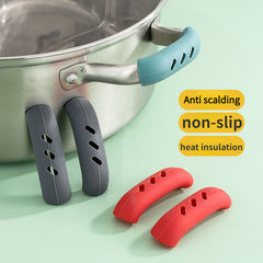 2pcs Plastic Pot Handle Covers - Heat-Resistant, Anti-Scalding, Non-Slip Grip for Safe Cooking