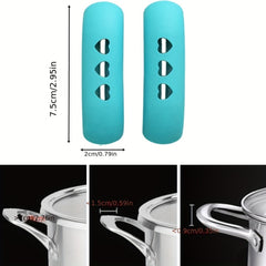 2pcs Plastic Pot Handle Covers - Heat-Resistant, Anti-Scalding, Non-Slip Grip for Safe Cooking