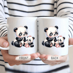 1pc 11oz Panda Mother And Little Panda Pattern Water Cup, Creative Ceramic Cup Souvenir, Coffee Mug For Mother Father, Valentine's Day Birthday Holiday Mother's Day Father's Day Gifts