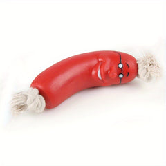 Interactive Sausage Dog Chew Toy - 3-Section Durable Plastic Pet Toy for Teeth Cleaning, Bite Resistance, and Playful Engagement - No Battery Required - Kerala Elegance