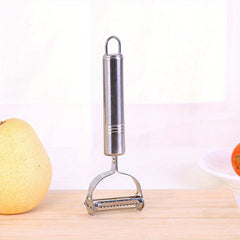 2-In-1 Stainless Steel Kitchen Gadget - Peeler, Julienne Cutter & Shredder For Fruits And Vegetables - Perfect For Potatoes, Carrots, Cucumbers - Essential Home Cooking Tool