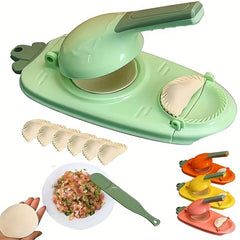 Easy-To-Use 2-In-1 Dumpling Maker & Pastry Press - Manual Kitchen Tool For Perfect Dumpling Skin & Wrapper Molds, Ideal For Beginners, Bpa-Free Polypropylene Material