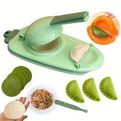 Easy-To-Use 2-In-1 Dumpling Maker & Pastry Press - Manual Kitchen Tool For Perfect Dumpling Skin & Wrapper Molds, Ideal For Beginners, Bpa-Free Polypropylene Material