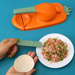 Easy-To-Use 2-In-1 Dumpling Maker & Pastry Press - Manual Kitchen Tool For Perfect Dumpling Skin & Wrapper Molds, Ideal For Beginners, Bpa-Free Polypropylene Material