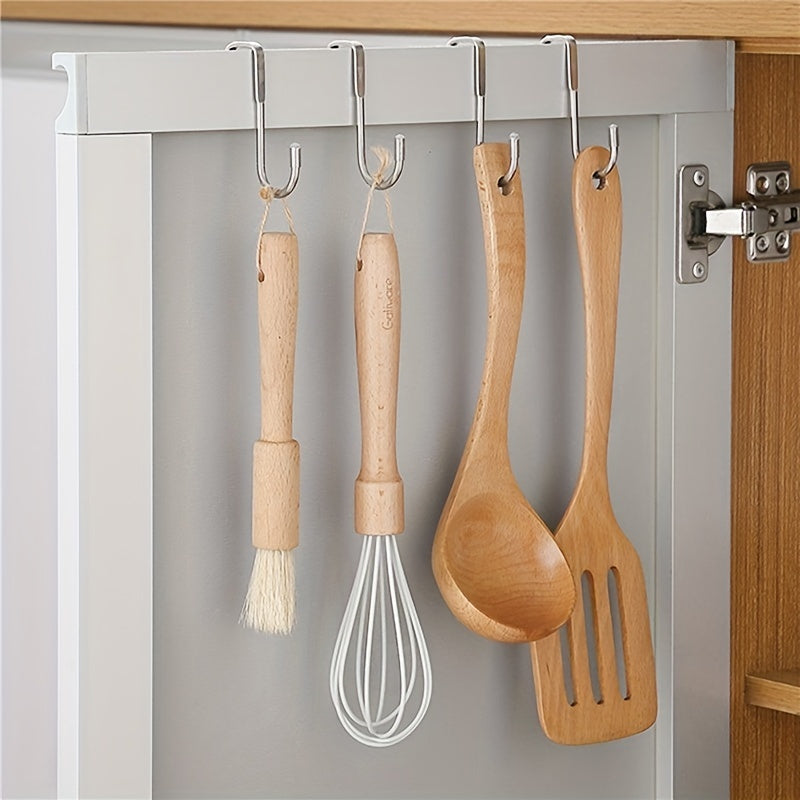 Versatile Stainless Steel Double S Hook - Rust-Resistant, Easy Install For Kitchen, Bathroom & Bedroom Organization