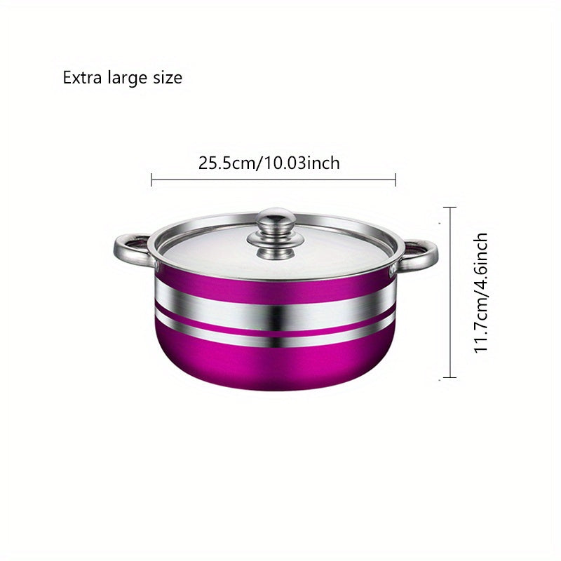 1 Set of Kitchenware 400 Stainless Steel Pot Set Household Soup Pot Combination Cooking Utensils Pot Pot Set Pot Set