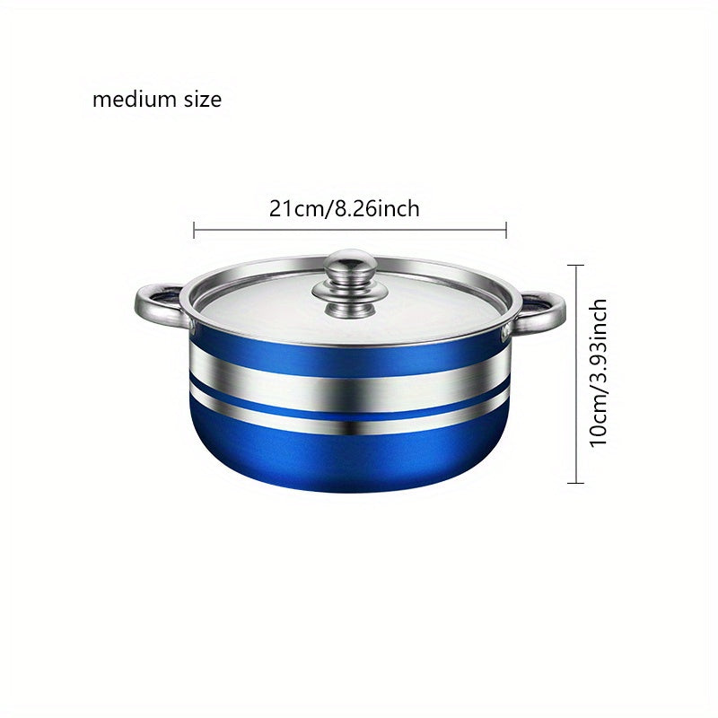 1 Set of Kitchenware 400 Stainless Steel Pot Set Household Soup Pot Combination Cooking Utensils Pot Pot Set Pot Set