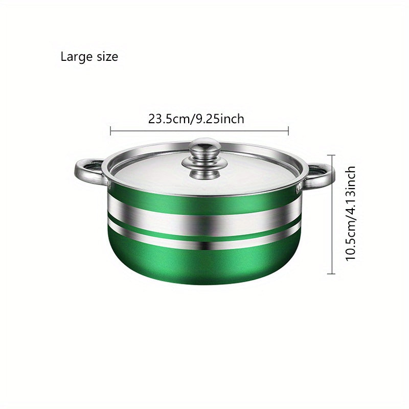 1 Set of Kitchenware 400 Stainless Steel Pot Set Household Soup Pot Combination Cooking Utensils Pot Pot Set Pot Set