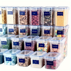 "Easy-Peel" 20pcs Reusable Food Storage Labels - Perfect For Spices, Cheese, Crackers & Snacks | Kitchen Organization Essentials