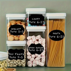 "Easy-Peel" 20pcs Reusable Food Storage Labels - Perfect For Spices, Cheese, Crackers & Snacks | Kitchen Organization Essentials