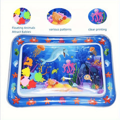 1pc Inflatable Play Mat Water Mat Tummy Time Water Mat, Perfect Crawl Pad