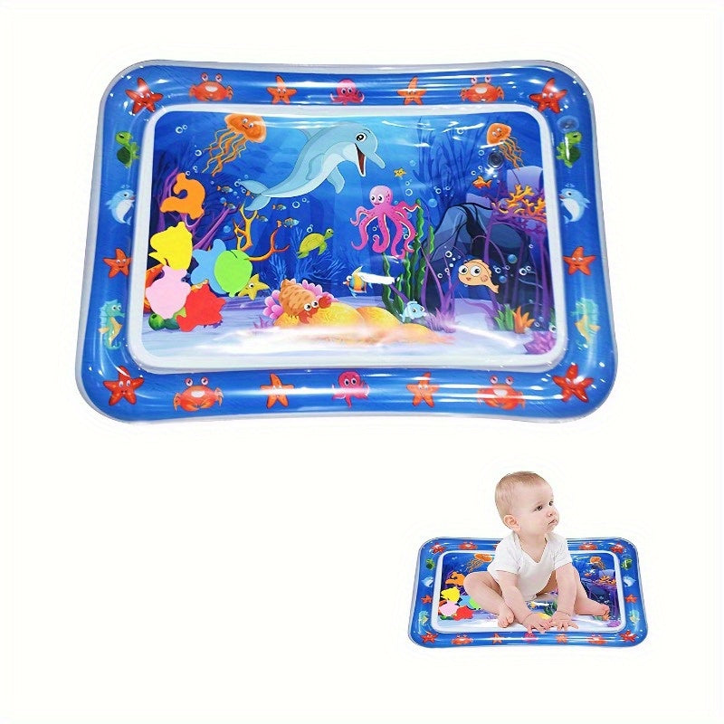 1pc Inflatable Play Mat Water Mat Tummy Time Water Mat, Perfect Crawl Pad