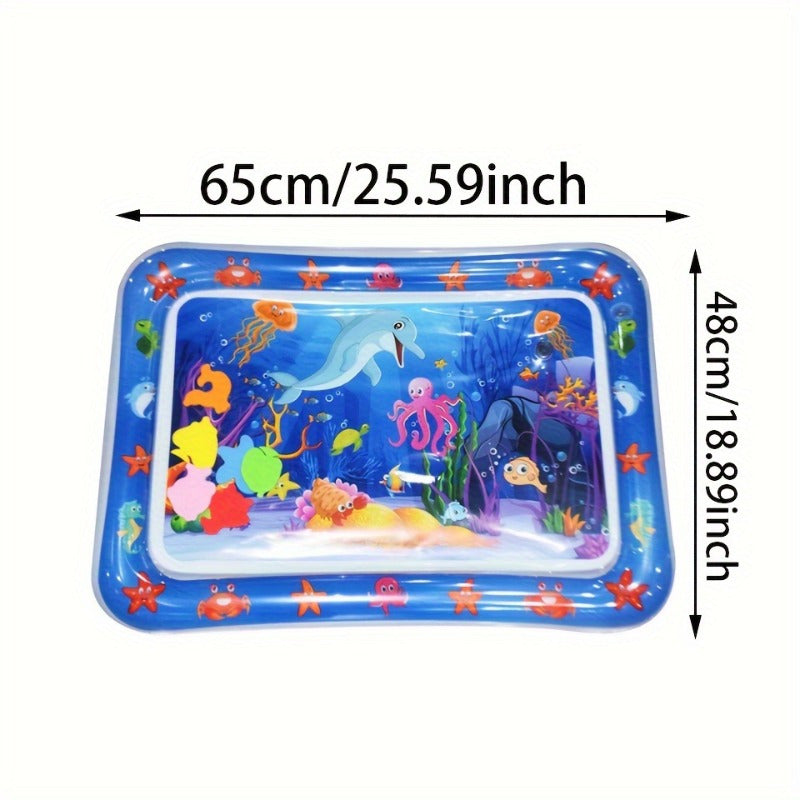 1pc Inflatable Play Mat Water Mat Tummy Time Water Mat, Perfect Crawl Pad