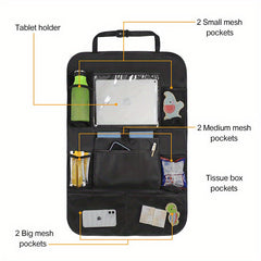 1pc Car Seat Backrest Storage Bag, With Multiple Pockets, Car Seat Organizer