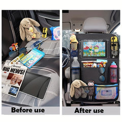 1pc Car Seat Backrest Storage Bag, With Multiple Pockets, Car Seat Organizer