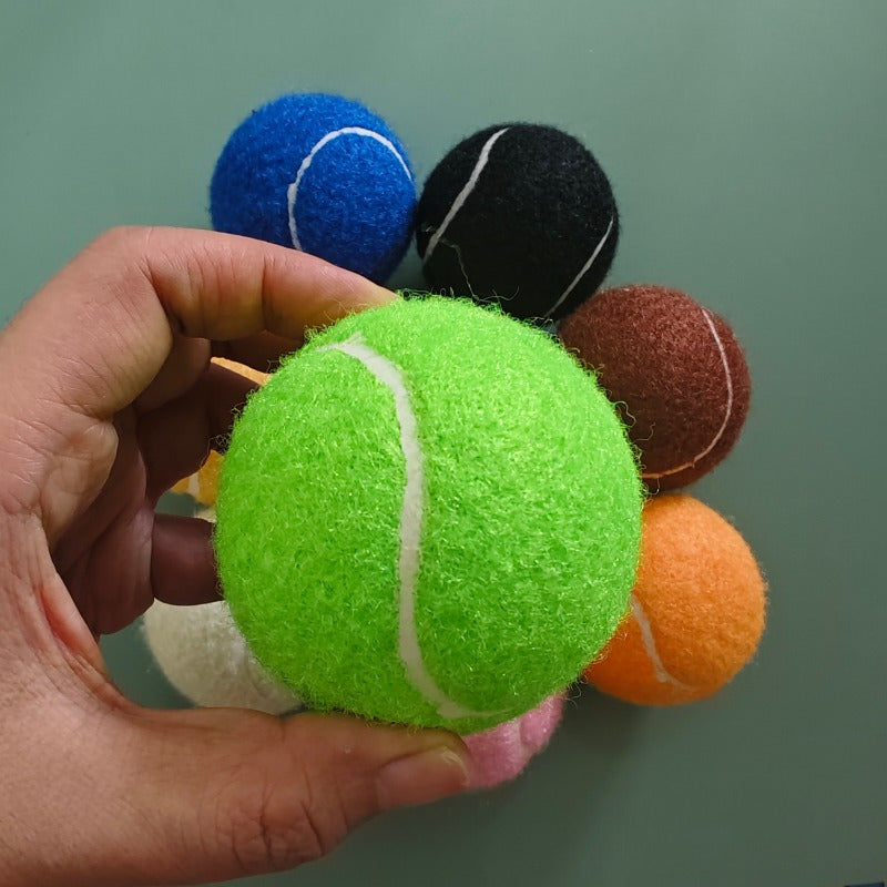 2pcs Durable Rubber Tennis Balls For Dogs - Anti-Bite, Chew-Resistant Pet Toys For Interactive Play & Exercise Rubber Dog Toys Rubber Dog Balls - Kerala Elegance