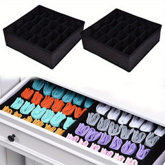 Sock And Underwear Organizer Dividers: Foldable Storage Boxes for Socks, Underwear, Ties - Save Space And Time