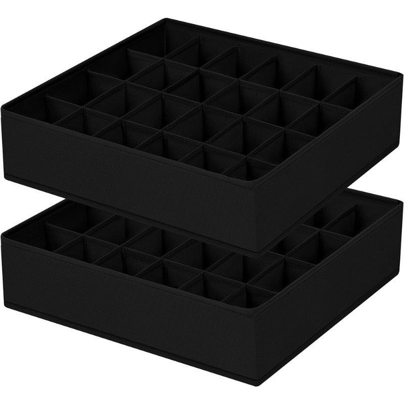 Sock And Underwear Organizer Dividers: Foldable Storage Boxes for Socks, Underwear, Ties - Save Space And Time