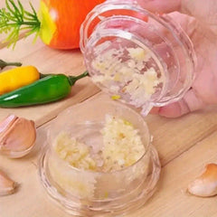 Manual Garlic Twist Crusher Box: Handheld Garlic Press for Home Kitchen - No Electricity Required, Made of Plastic