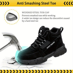 Steel Toe Cap Sneakers, Women's Work Boots Waterproof Safety Trainers, Lightweight Safety Non-Slip Shoes