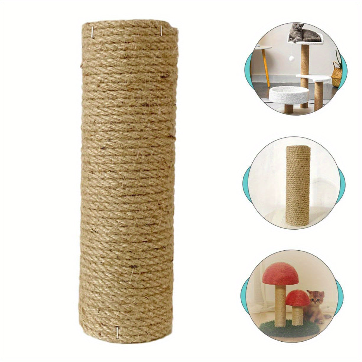 Cat Scratching Post and Climbing Tree with Soft Plush Bed - Natural Sisal Fabric Wrapped Pillars for Claw Sharpening and Play - Durable Pet Furniture with Ball Toy for Cats