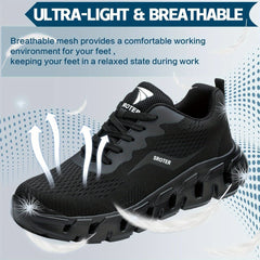 Steel Toe Cap Trainers Safety Trainers Mens Womens Lightweight Safety Shoes Non Slip Breathable Comfortable Work Shoes Safety Boots