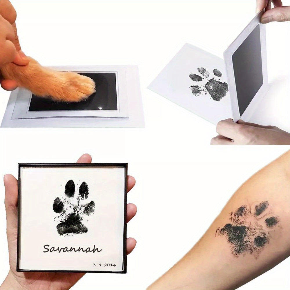 Mess-Free Paw Print Kit: Capture Your Pet's Moments Safely - Easy Keepsake for Dogs - Kerala Elegance