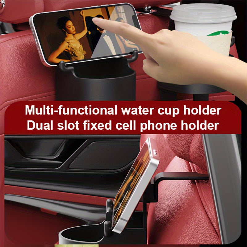 Car Seat Headrest Hook - 1pc/2pcs Set, Multifunctional Hidden Seat Back Organizer With Cup Holder For Home & Car