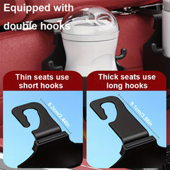 Car Seat Headrest Hook - 1pc/2pcs Set, Multifunctional Hidden Seat Back Organizer With Cup Holder For Home & Car