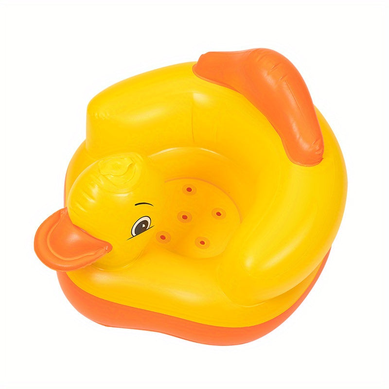 Inflatable Little Yellow Duck, Children's Seat, Infant Inflatable Seat, Baby Learning To Sit On Sofa