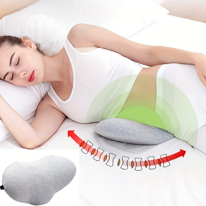 1pc Memory Foam Lumbar Pillow For Lower Back Pain Relief And Support - Perfect For Side Sleepers, Pregnant Mommy