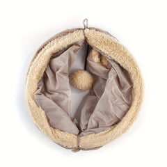 Cat Suede Tunnel Dog Training Tunnel, Foldable Storage Tunnel With Hanging Ball Pet Toys Play Tunnels For Cat Interactive Toy - Kerala Elegance