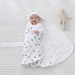 2pcs Soft Cotton Hooded Bath Towels - Ultra Absorbent, Gentle On Skin, Ideal For Ages 0-6