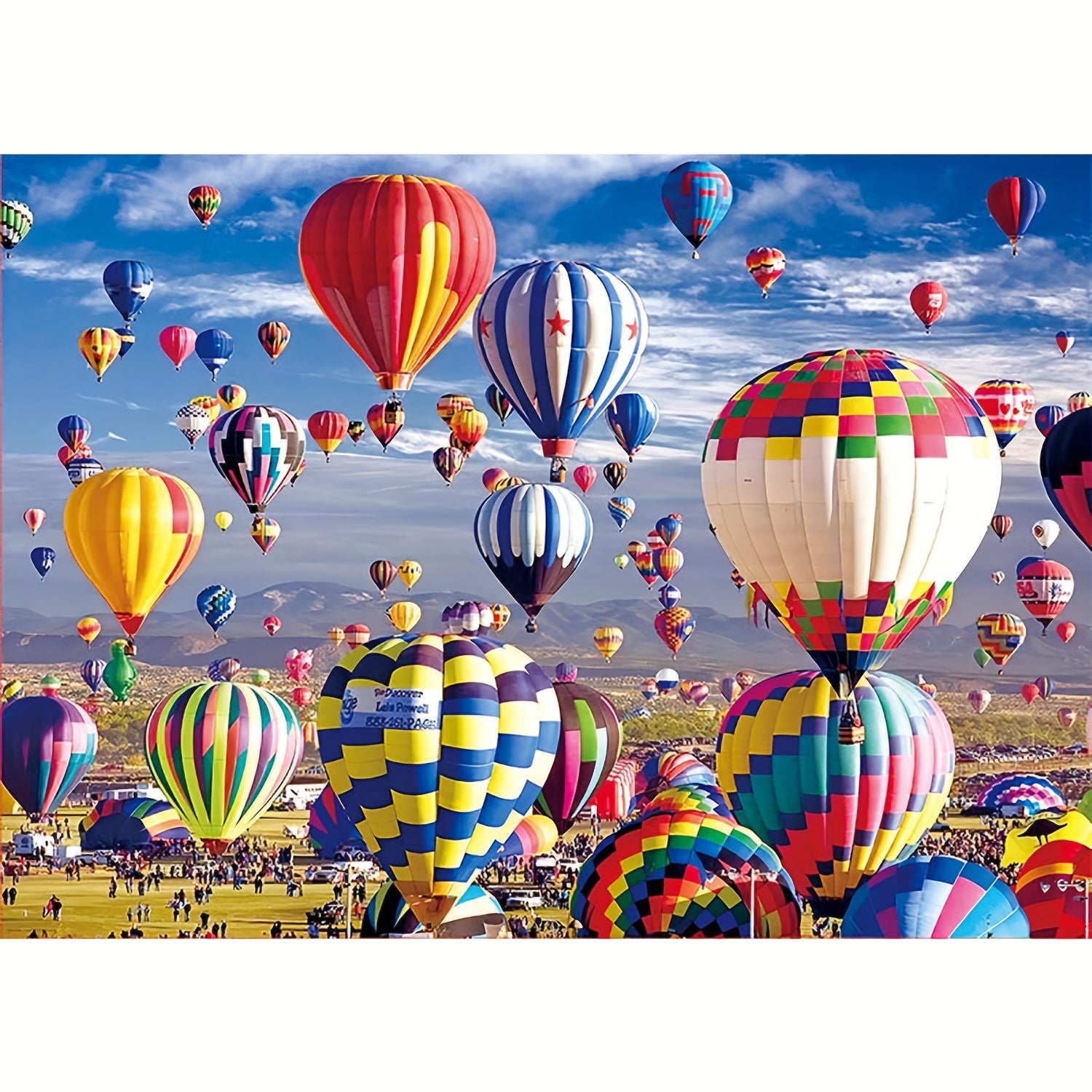 1000 Pieces Hot Air Balloon Jigsaw Puzzle: Adults' Large Paper Puzzles, 70cm x 50cm (27.5" x 19.7"), Fun Family Game, Educational, Intellectual, Portable