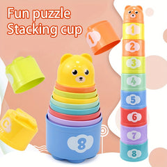 Random Colors, Puzzle Early Education Stacking Cup, Rainbow Tower Toy, Ring Cup Stacking Fun Toy, Beach Toys, Festival Gifts, Birthday Gifts Christmas, Halloween Gift