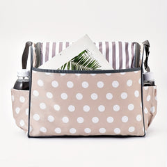 Fashion Print Large Polka Dot Mommy Bag, Large Capacity Mom Shoulder Bag, Mother Diaper Bag