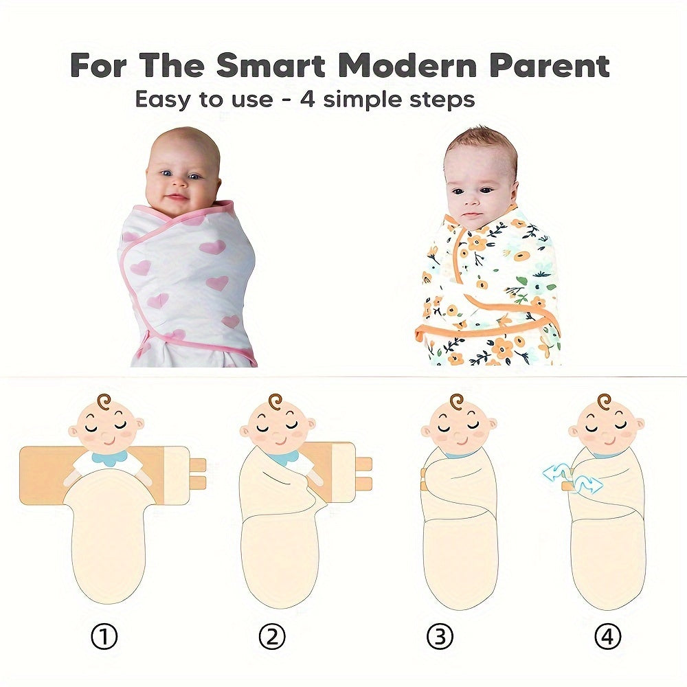 The Perfect 1 Set Swaddle For 0-6 Months Old Babies - Adjustable, Comfortable & Safe Sleeping Bag For Boys & Girls!