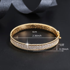 Simple Bangle Bracelet With Full Of Sparkly Zircon Bracelet All-match Jewelry For Women Clothing accessory