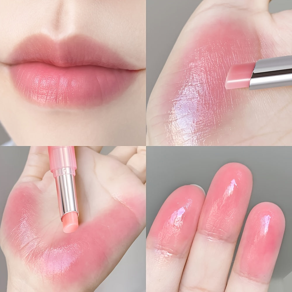 Color-changing Waterproof Lip Balm with Plant Squalane Moisturizing and Non-fading Long-lasting Jelly Lip Gloss for Valentine's Day