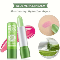 Aloe Vera Color Changing Lipstick - Long Lasting, Moisturizing, Waterproof Lip Care With Nutritious Plumper Tinted Lip Gloss Valentine's Day Gifts