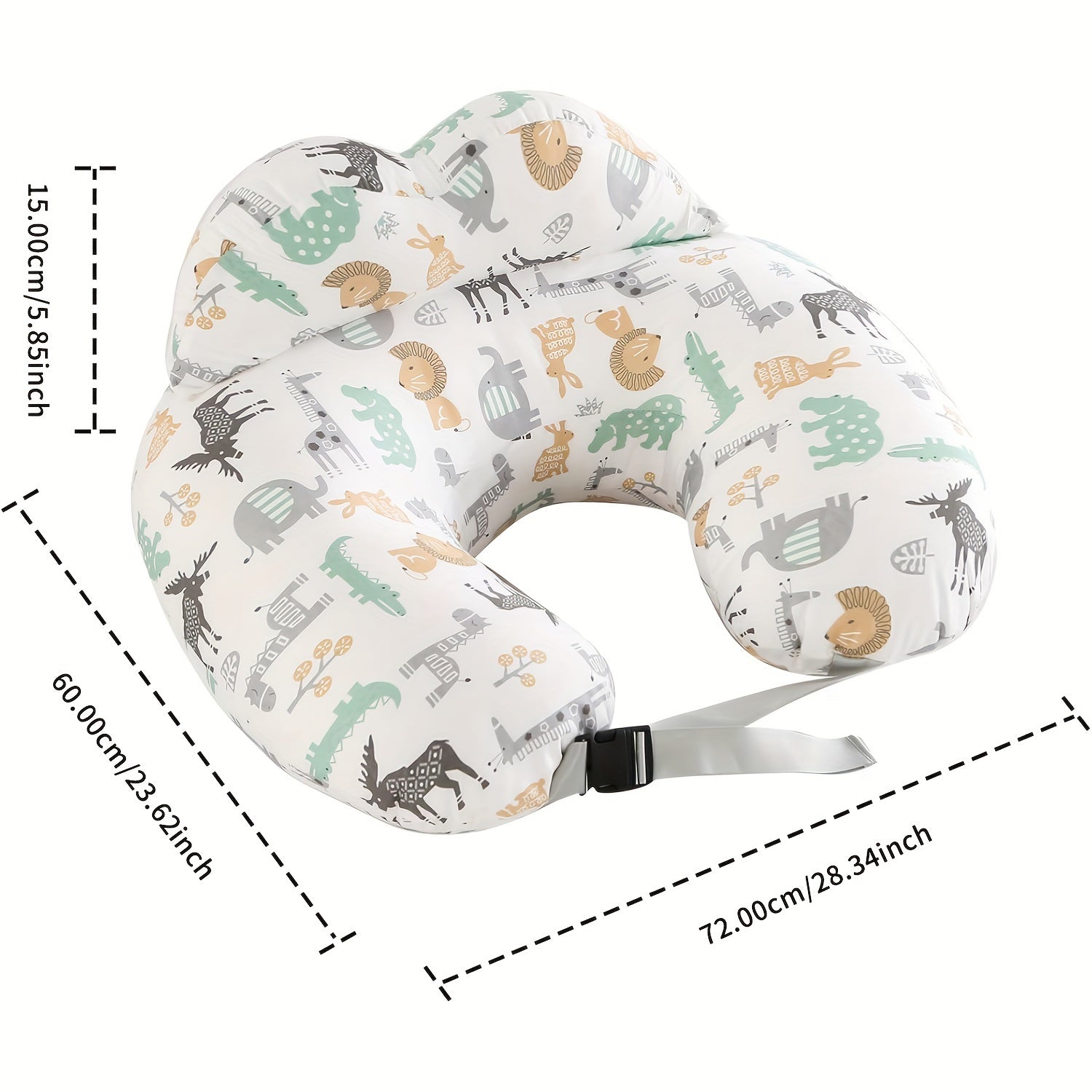 Battop Plus Size Nursing Pillow With Adjustable Waist Strap & Removable Cover - Extra Support For Breastfeeding Moms, Soft Cotton, Easy Clean Pillow For Baby Breastfeeding Pillow