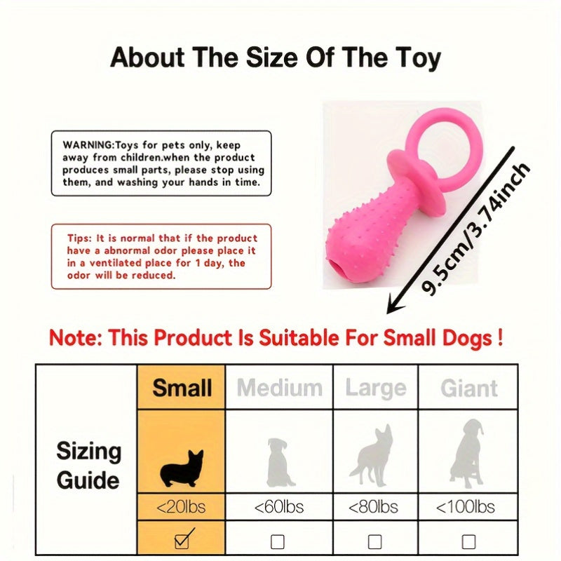 Dog Pacifier Chew Toy for Puppies - Silicone Dental Health Teething Toy, No Battery Needed, Durable and Fun Play Accessory for Pets - Kerala Elegance