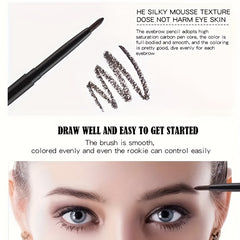 1PC Smooth Glide Black Eyeliner Pencil, Easy to Apply, Waterproof, Beginner-Friendly Formula with Vitamin E – Long-Lasting Intense Color Eyeliner