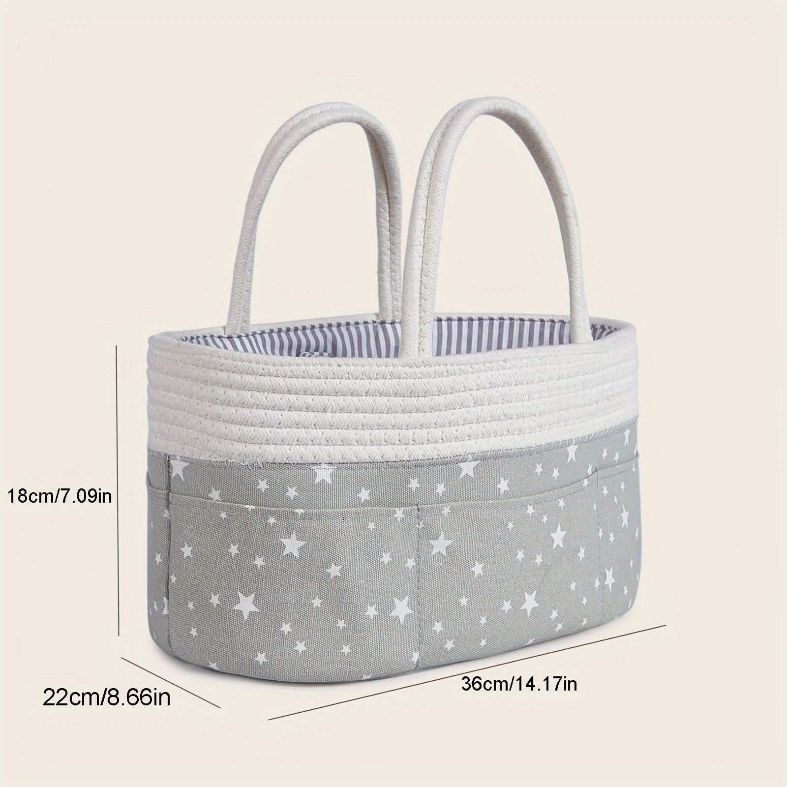 Braided Hand Holding Diaper Storage Bag, For Hanging Out Traveling